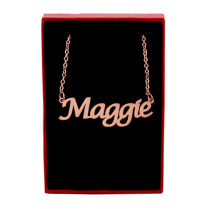 MAGGIE Personalized Name Necklace 18k Rose Gold/gold Etsy