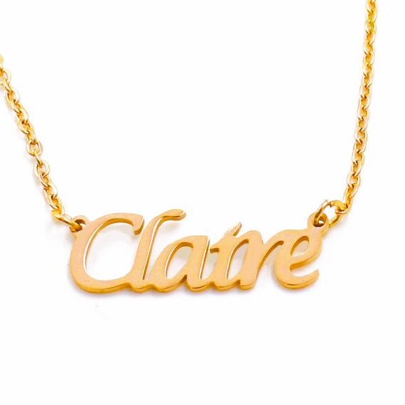 Claire name necklace deals