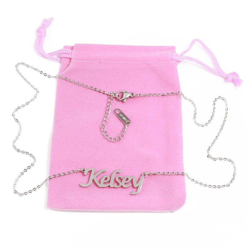 Name Necklace Kelsey Personalized Jewelry Free Gift Box & Etsy