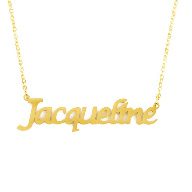 JACQUELINE Personalized Name Necklace 18ct Rose Etsy