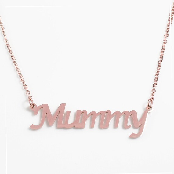 mum necklace rose gold