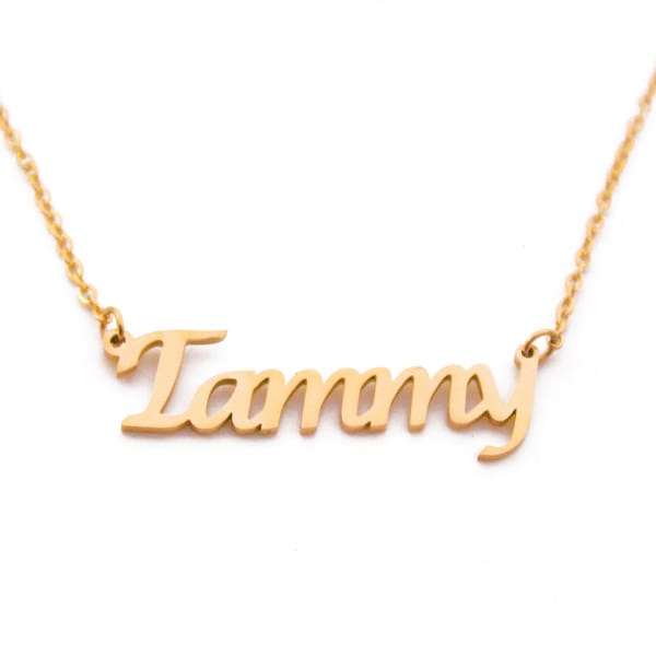 TAMMY - Personalized Name Necklace - 18ct Rose Gold/Gold/Silver - Free Gift Box & Bag - Custom Name Necklace - Christmas Gifts For Her