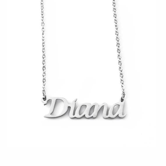 Diana name necklace sale