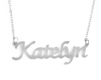 KATELYN - Personalized Name Necklace - 18ct Rose Gold/Gold/Silver - Free Gift Box & Bag - Custom Name Necklace -Christmas Gifts For Her