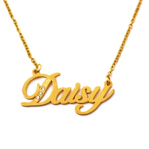 Namensketten mit Kristallen | 18k Vergoldet, Silberfarben, Rosévergoldet | Daisy Eden Ella Emma Eva Eva Fatima Gemma Gnade Oma Geschenk