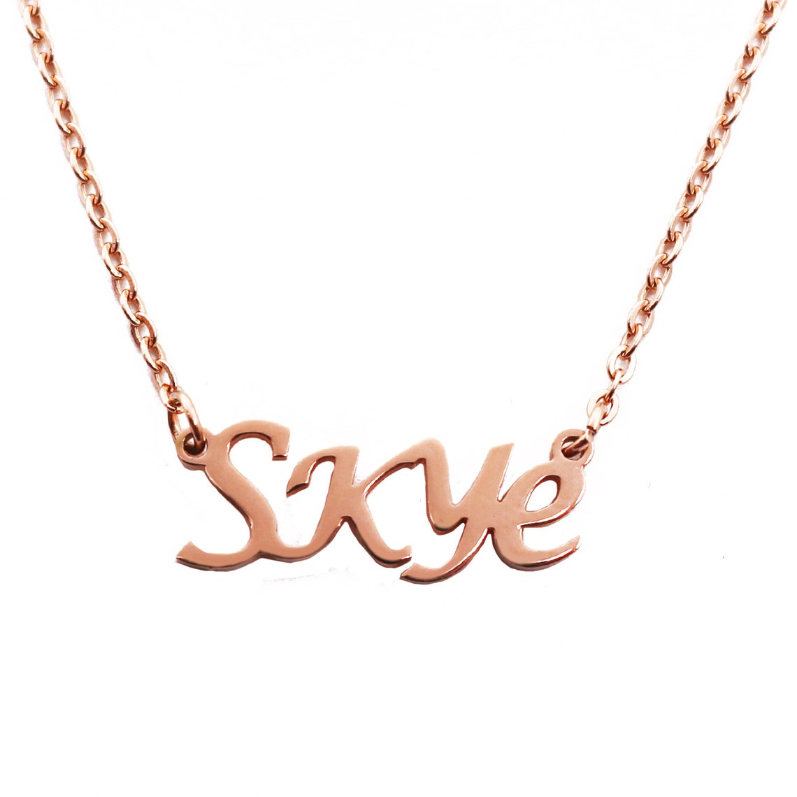 Skye Personalised Name Necklace Rose Gold/gold/silver | Etsy
