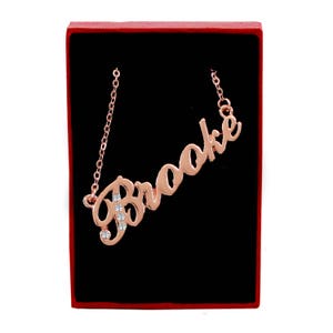 BROOKE 18K Rose Gold Plated Name 