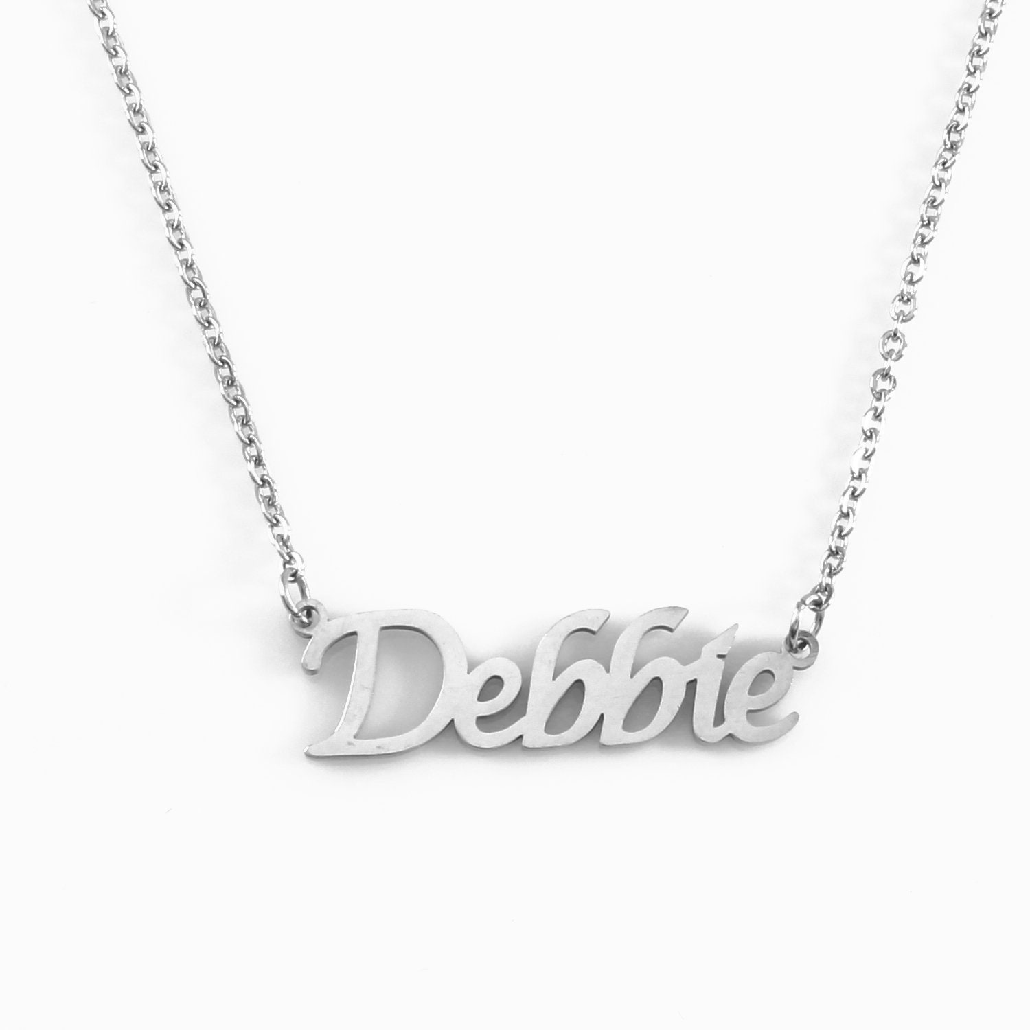 DEBBIE Name Necklace Rose Gold/gold/silver Tone Free Etsy