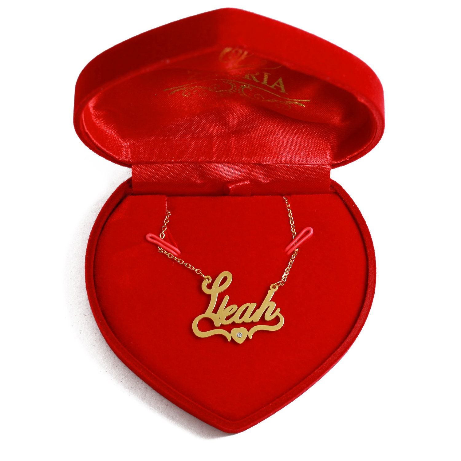 Leah Circle with Heart Pendant main image 0