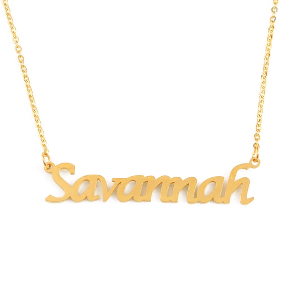 Savannah name necklace cheap
