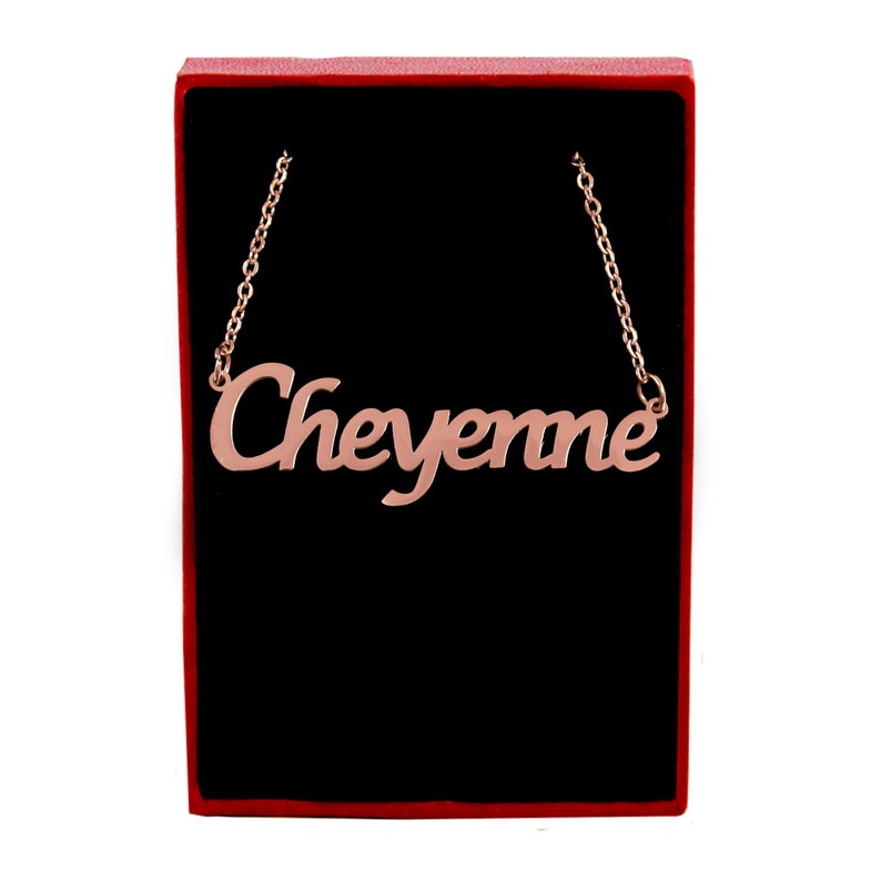 CHEYENNE - Personalized Name Necklace - 18k Rose Gold/gold Plated ...