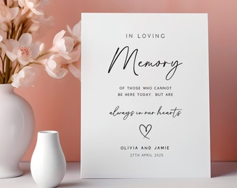 In Loving Memory Wedding Sign | Memorial Sign