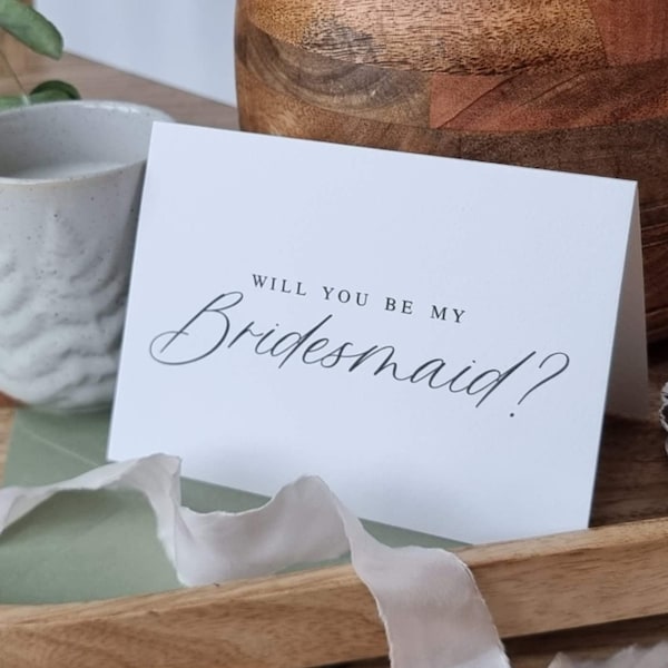 Bridesmaid Proposal Card | Will You Be My Bridesmaid | Bridesmaid Card | A6 Clarence