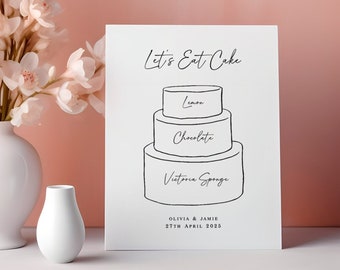 Personalised Cake Menu Sign