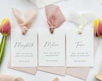 Bridesmaid Proposal Cards | A7 Mini | Will You Be My Bridesmaid Gift for Bridal Party