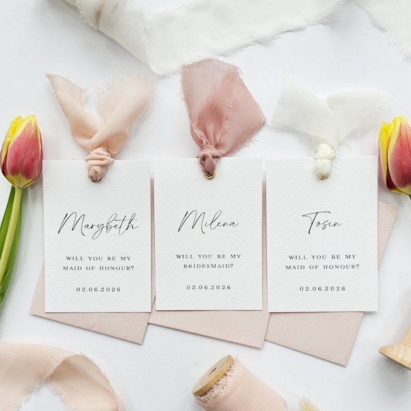 Bridesmaid Proposal Cards | A7 Mini | Will You Be My Bridesmaid