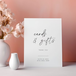 Karten und Geschenke Schild Personalisiert