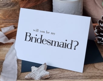 Bridesmaid Proposal Card | Will You Be My Bridesmaid | Bridesmaid Card | A6 Highclare