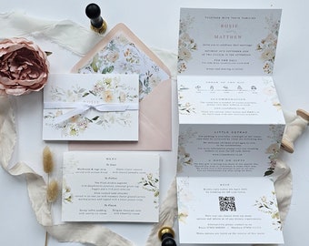 Wedding Invitations | Elena Concertina Trifold