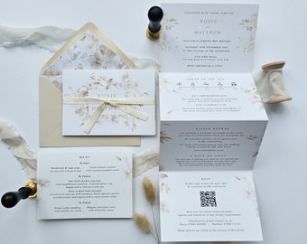 Wedding Invitations | Harper Concertina Trifold