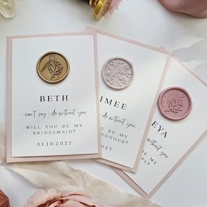 Bridesmaids Proposal Cards with Wax Seals - A7 - perfect for your bridesmaid gifts