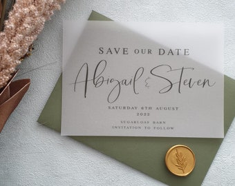 Vellum Save the Dates - Romance Collection