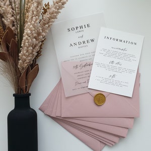 Vellum Wedding Invitations - Elegance Collection - Wedding Invites