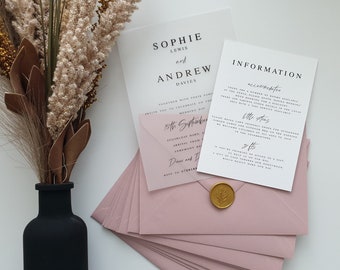 Vellum Wedding Invitations - Elegance Collection - Wedding Invites