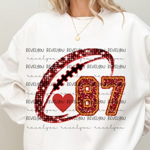 Faux Sequin 87 Football - PNG DOWNLOAD
