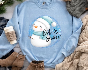 Let It Snow Faux Glitter - PNG