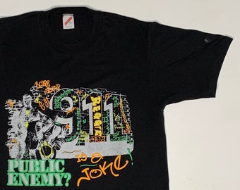 1990's Vintage Public Enemy Fear Of A Black Planet Bootleg Shirt XL