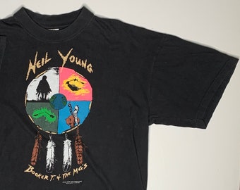 New Neil Young Trans Canadian Musician T-shirt Black Men Custom USA Size S 2XL