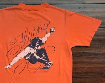 1970 Vintage Surf Shop camiseta promocional de bolsillo "Flying" Hi Cru Stedman Medium
