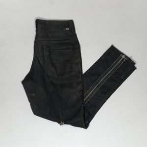 1990&#39;s Vintage Dickies Custom Crust Punk Tapered Zipper Leg Pants Patched Doom 28/25 I15