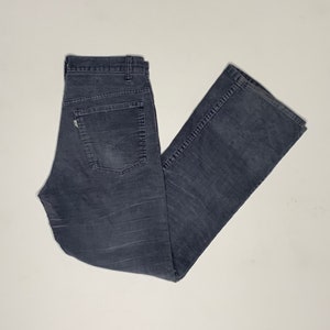 1970&#39;s Vintage Levis 517 Bell Bottom Corduroy Jeans Gray 30/330 Measured USA H10