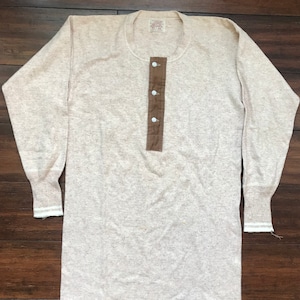 1920's Vintage Penman 3 button Henley two tone under shirt image 1