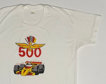 1970's Vintage Indianapolis 500 Promotional T Shirt Mayo Spruce XL