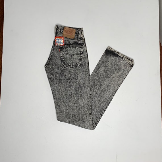 1980's Vintage New Old Stock Levis Black Acid Wash