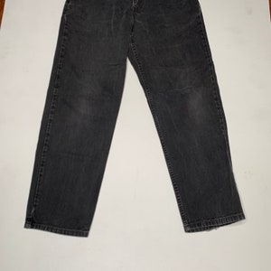 1990's Vintage Levis 550 Denim Jeans Black 30/29 Measured USA F16 image 4