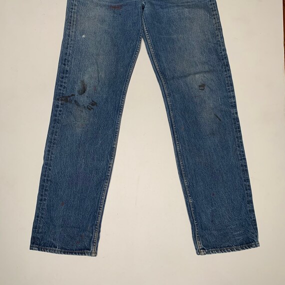 1990's Vintage Levis 501 Denim Jeans Dark Wash Di… - image 4
