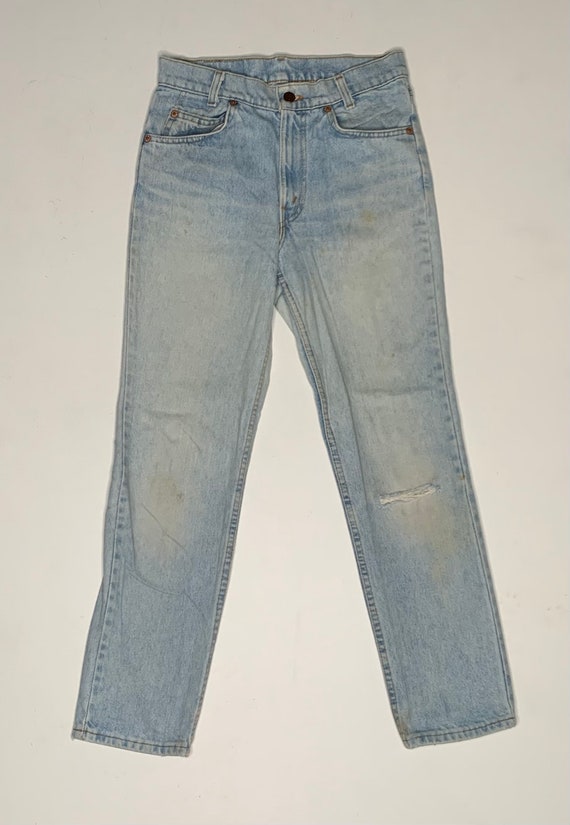 1980's Vintage Levis 705 Orange Tab Denim Jeans D… - image 3