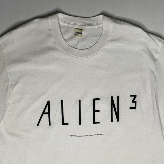 1990's Vintage Alien 3 Promo Shirt XL White - image 3