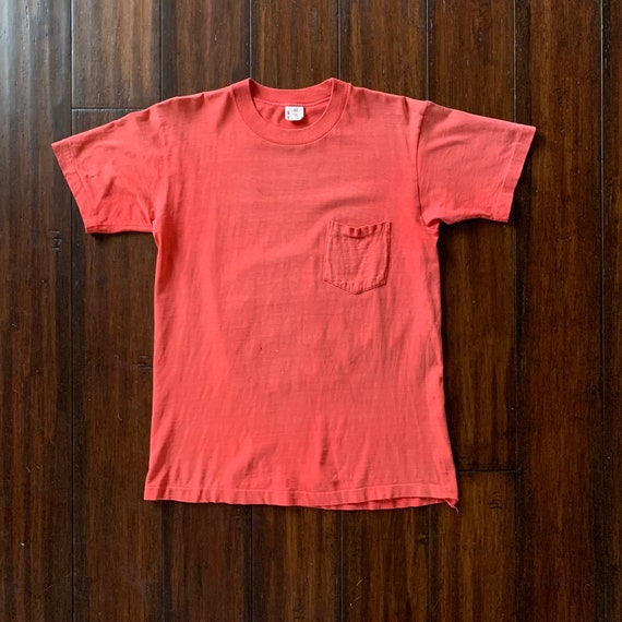 1970's Vintage Towncraft Pocket t shirt W/ Hand e… - image 2