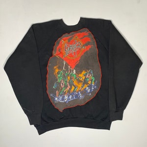 1980&#39;s Vintage Slayer World Sacrifice Tour Shirt Salvage XL
