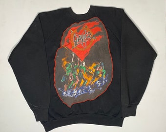 1980's Vintage Slayer World Sacrifice Tour Shirt Salvage XL