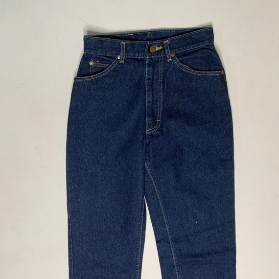 1980's Vintage Lee Rider Denim Jeans High Waist D… - image 5