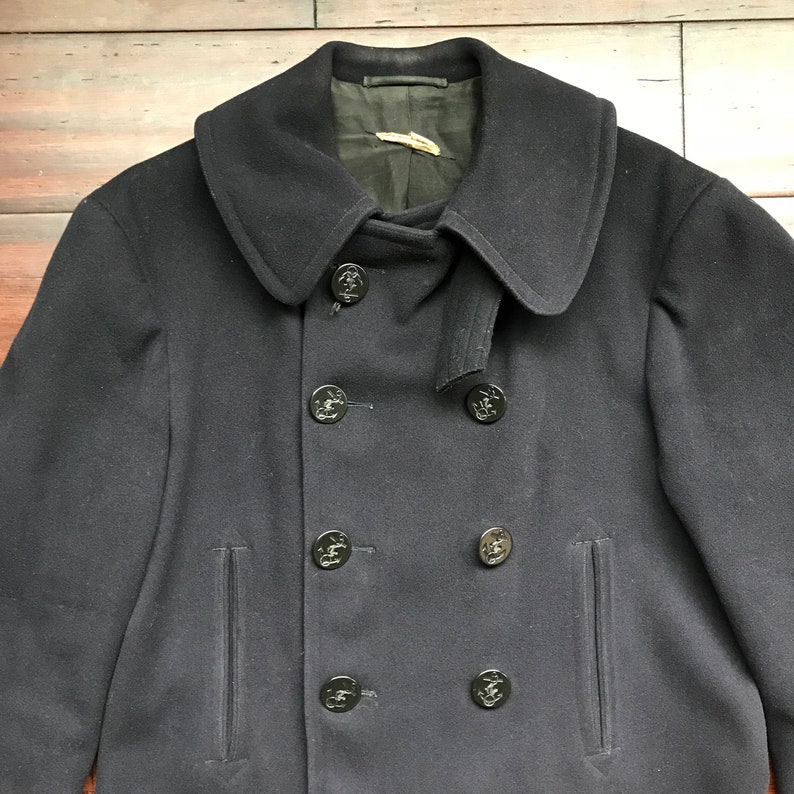 1940's Vintage WW2 10 button Pea Coat issued to USCG coast | Etsy