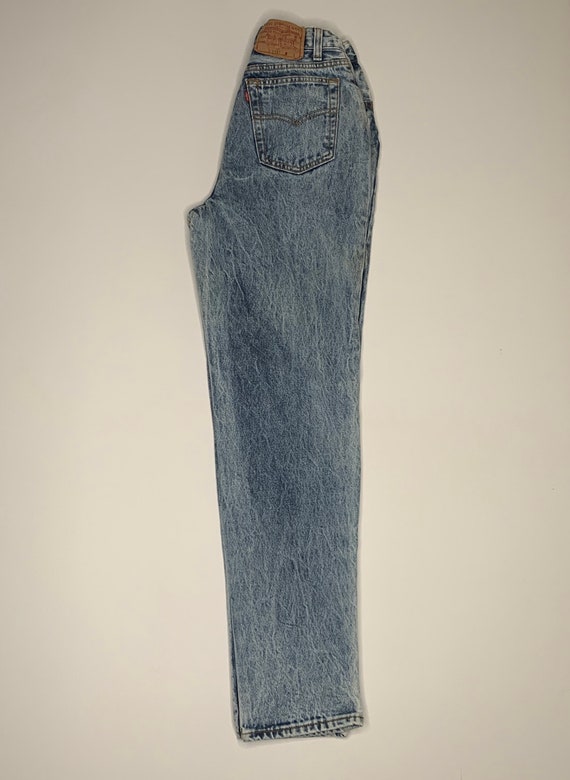 1980's Vintage Levis 17501 Acidwash Denim Jeans U… - image 3
