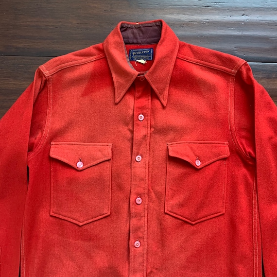 1940's Vintage Pendleton Work Shirt Distressed Su… - image 2