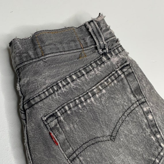 1980's Vintage Levis 701 Denim Jeans Distressed G… - image 3